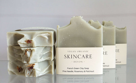 French Green Clay Soap with Pine Needle, Rosemary & Patchouli 100g