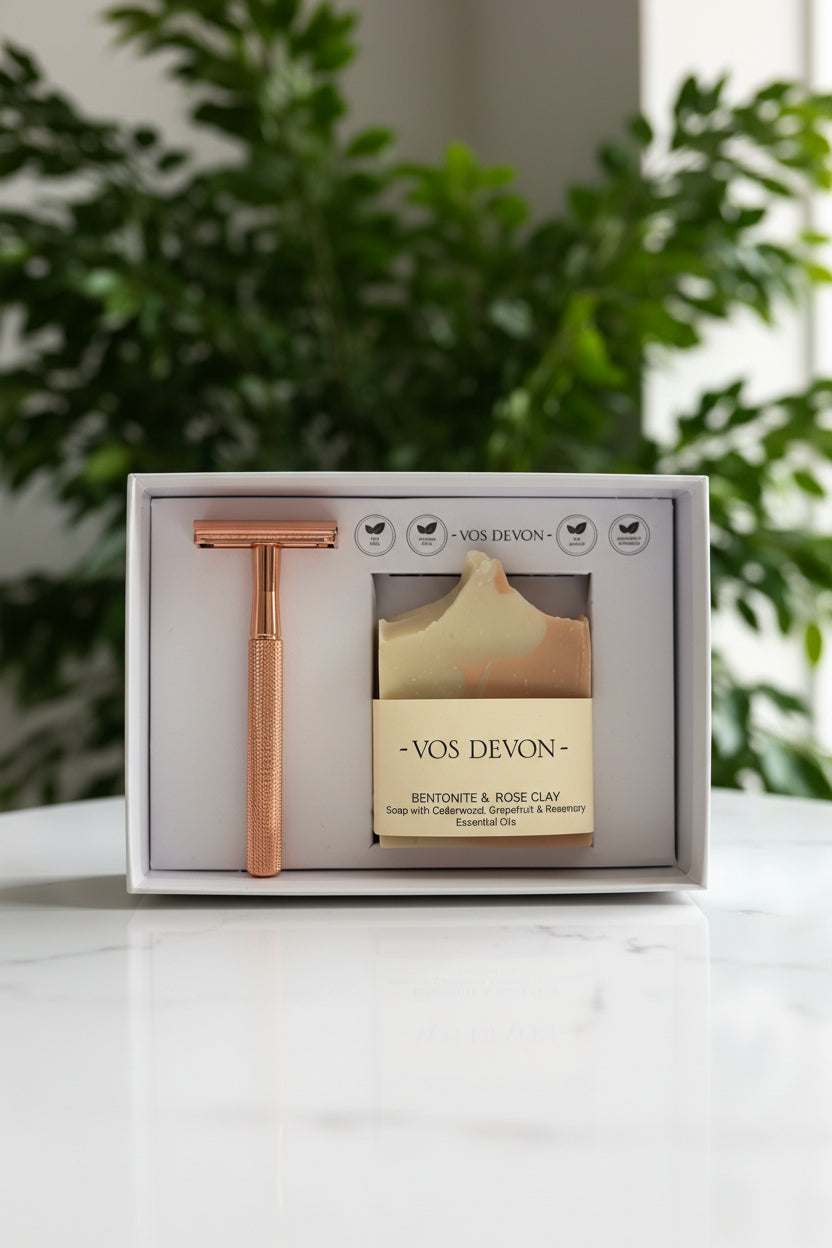 Rose Gold Shaving Gift Set
