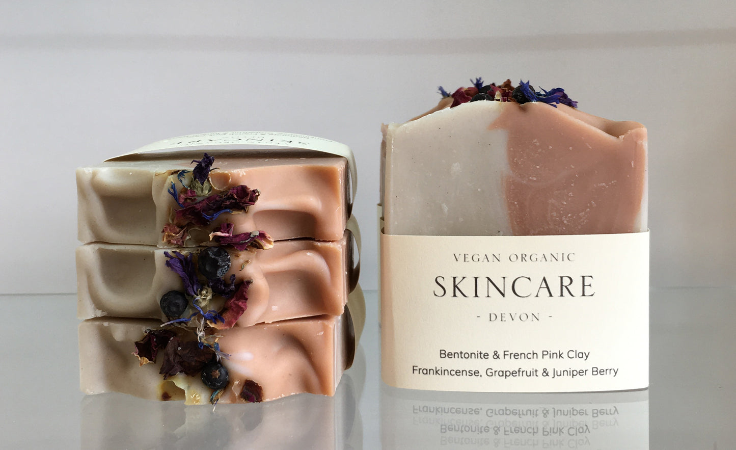 Bentonite & French Pink Clay Soap with Grapefruit, Juniper Berry & Frankincense 100g